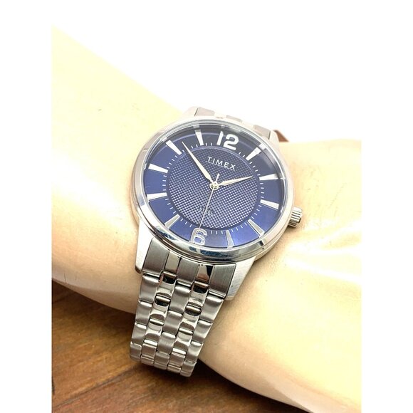 Timex Men's Watch TW2T59800 Quartz Blue Dial Silver Tone Stainless Steel 40mm - Picture 5 of 13